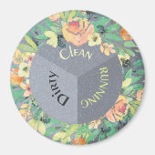 Lave-vaisselle Magnet Nettoyer Fleurs de course sa (Devant)