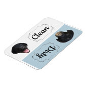 Lave-vaisselle Magnet noir Lab-Clean/sale (Côté Gauche)