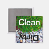 Lave-vaisselle nettoyant et aimant sale (Recto/Verso)