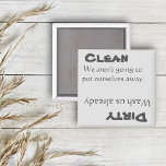 Lave-vaisselle Nettoyant sale Magnet drôle<br><div class="desc">Ce design kaléidoscope amusant a été créé par numériquement modification d'une de mes peintures acryliques fluides uniques. Il peut être personnalisé en cliquant sur le bouton personnaliser et en modifiant le nom, les initiales ou les mots. Vous pouvez également modifier la couleur et le style du texte ou supprimer le...</div>