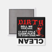 Lave-vaisselle propre aimant : VENDEZ-MOI VOTRE ÂM (Recto/Verso)