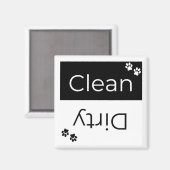 Lave-vaisselle propre ou sale Magnet : empreintes  (Recto/Verso)