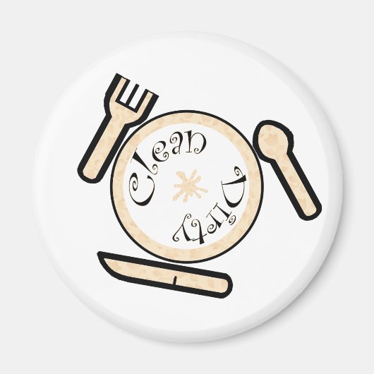 Lave-vaisselle Propre / Plats salés Magnet (Devant)