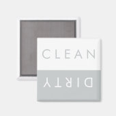 Lave-vaisselle propre/sale Magnet en rose/blanc (Recto/Verso)