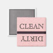 Lave-vaisselle rose Magnet Clean & Dirty (Recto/Verso)