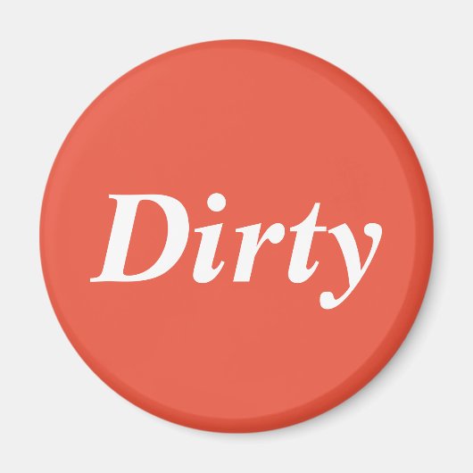 Lave-vaisselle sale aimant orange (Devant)