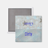 Lave-vaisselle sale magnets - bulles et étoiles (Recto/Verso)