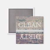 Lave-vaisselle Style bois Magnet Propre et sale (Recto/Verso)