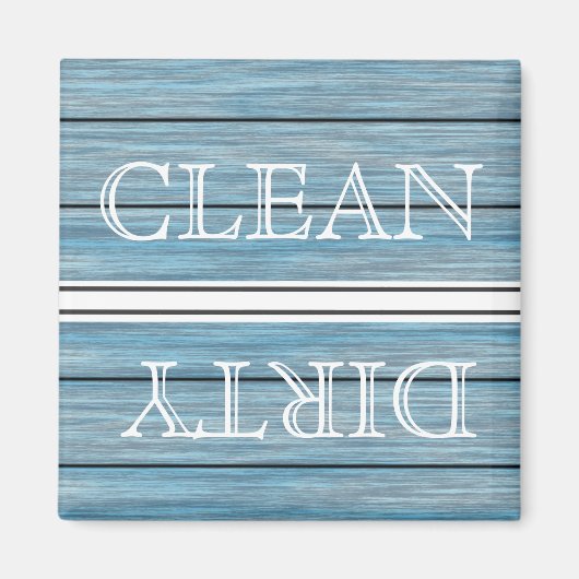 Lave-vaisselle Style bois Magnet Propre et sale (Devant)