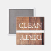 Lave-vaisselle Style bois Magnet Propre et sale (Recto/Verso)