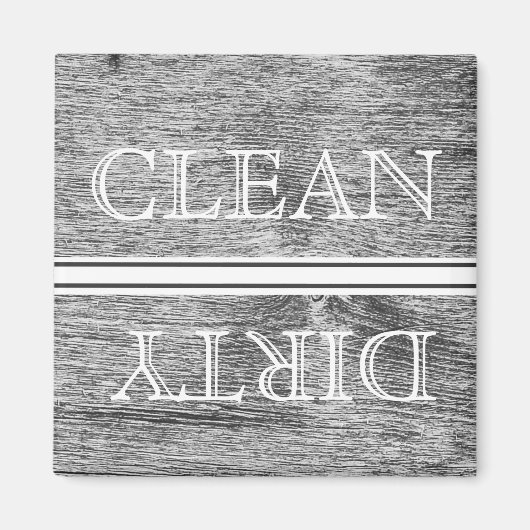 Lave-vaisselle Style bois Magnet Propre et sale (Devant)