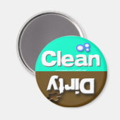 Lave-vaisselle turquoise Magnets Propre/Sale (Recto/Verso)