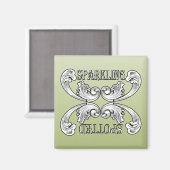 Lave-vaisselle vert Magnet pour des plats propres  (Recto/Verso)