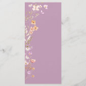 Lavendar Bloemen Wedding Event Menu Tafel Decor (Achterkant)