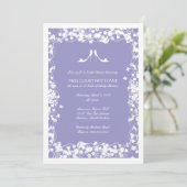 Lavendar Chaussures Invitation à la douche nuptial (Debout devant)