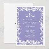 Lavendar Chaussures Invitation à la douche nuptial (Devant / Derrière)
