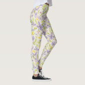Lavendar et vert printemps Floral Design Leggings (Droite)