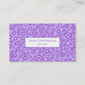 Lavendar Fleurs QR Code Carte de visite mignon (Devant)