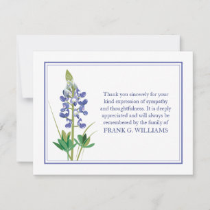 Lavendar Funeral Note Card Flat Bereavement Notes Notitiekaartje