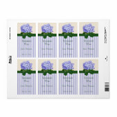 Lavendar Hydrangea Étiquette de vin maison (Feuille entière)