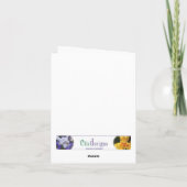 Lavendar Iris Carte de remerciements (Dos)