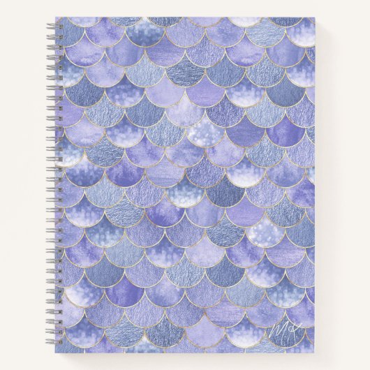 Lavendar Purple Monogram Mermaid Journal Carnet (Devant)