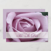 Lavendar Roos Bewaar de datum Save The Date (Voorkant / Achterkant)