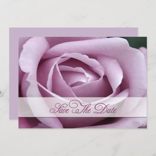 Lavendar Roos Bewaar de datum Save The Date (Voorkant / Achterkant)