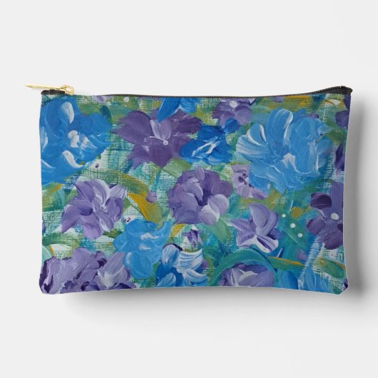 Lavendar Rozen Bloemen Accessoires Pouch Etui (Voorkant)
