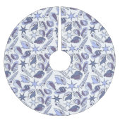 Lavendar Seashells Kerstboom Rok (Voorkant)