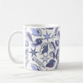 Lavendar Seashells Koffiemok (Links)