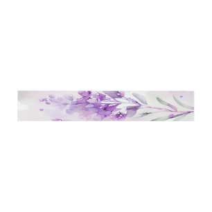Lavendar Waterverf Soap Label Wrap rond Uitnodigingen Wikkel