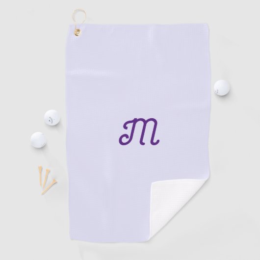 lavendekleur - uw retro monogram golfhanddoek (Insitu)