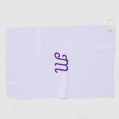 lavendekleur - uw retro monogram golfhanddoek (Horizontaal)