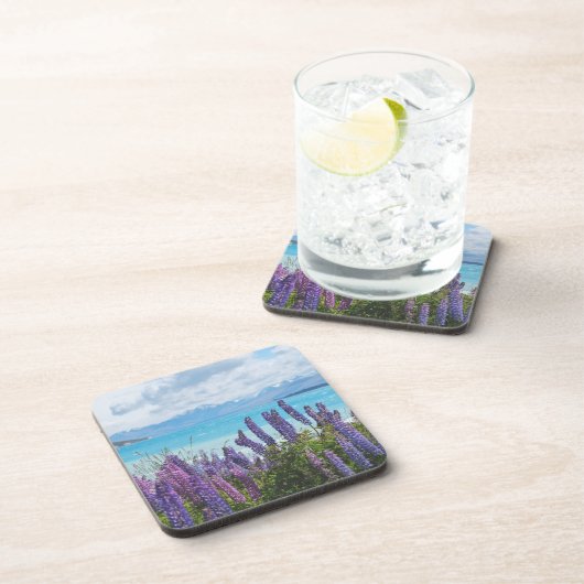 Lavendel aan de oever van het meer bier onderzetter (Rechterzijde)
