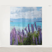 Lavendel aan de oever van het meer wandkleed (Voorkant)