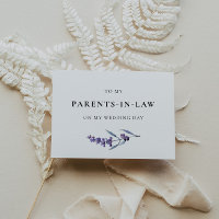 Lavendel aan mijn schoonouders trouwdagkaart