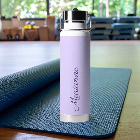 Lavendel aangepaste naam handschrift waterfles