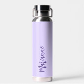 Lavendel aangepaste naam script waterfles (Achterkant)
