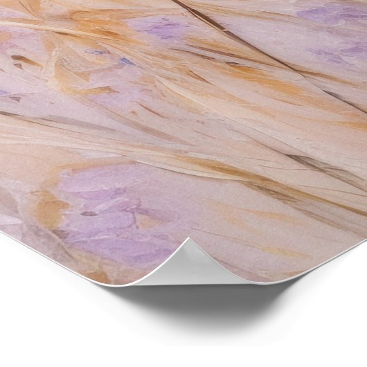 Lavendel Abstracte kunst Poster (Hoek)