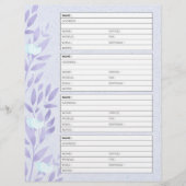  lavendel adresboek pagina (Voorkant)