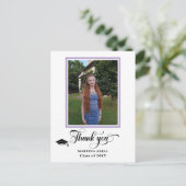 Lavendel Afstuderen Dank u Foto Briefkaart (Staand voorkant)