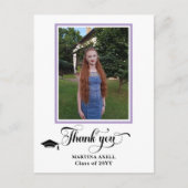 Lavendel Afstuderen Dank u Foto Briefkaart (Voorkant)