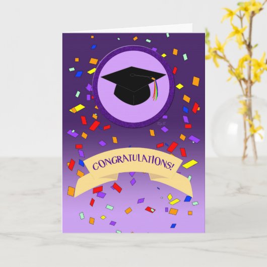 Lavendel Afstuderen: fel Kaart (Gele Bloem)