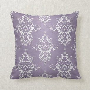 Lavendel Amethyst Bloemendamasker Kussen