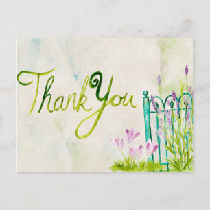 Lavendel Aquarel Bedankt Briefkaart