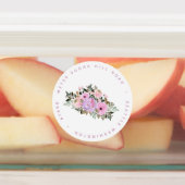 Lavendel Aquarel Bloemige Retouradres Bruiloft Labels (Aangebracht)