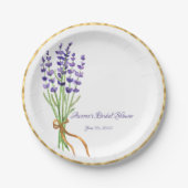 Lavendel Aquarel Papieren Borden Papieren Bordje (Voorkant)