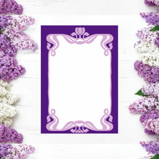 Lavendel Art Nouveau rand Menu