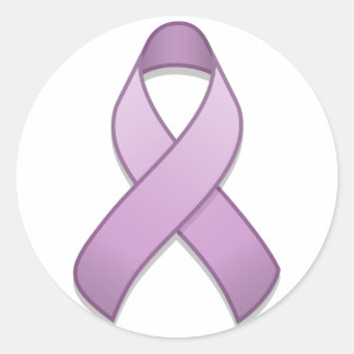 Lavendel Awareness Lint Ronde Sticker